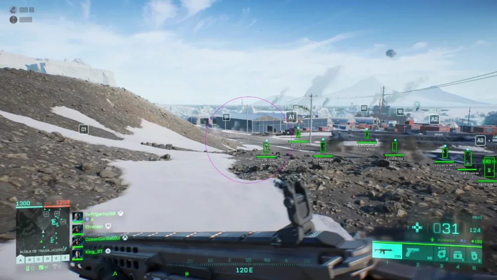 ESP hack in Battlefield 2042 revealing enemy locations and stats through walls