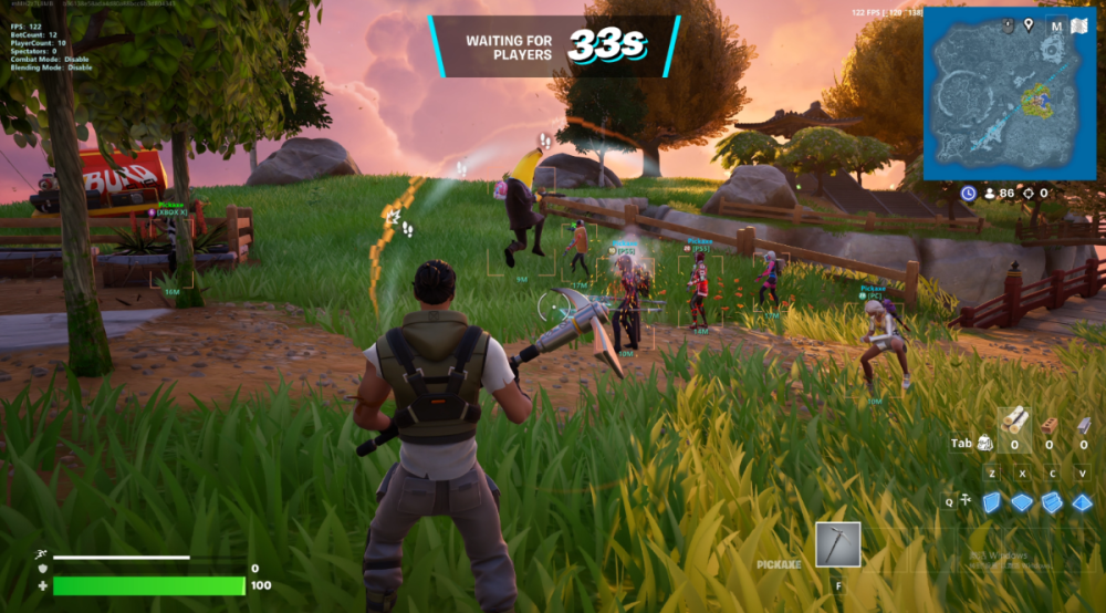 End game scenario showing strategic positioning with enemy ESP overlay