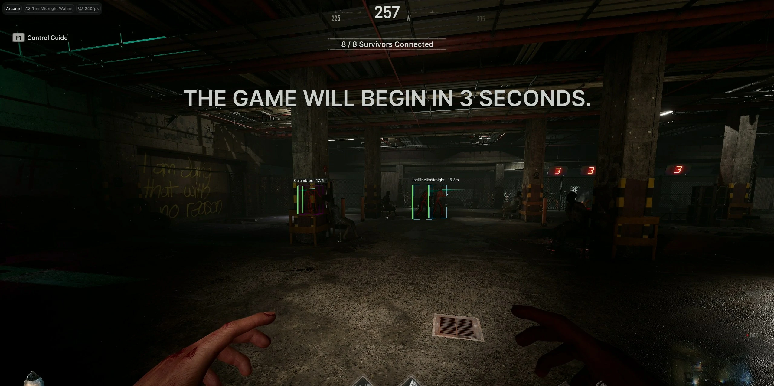 The Midnight Walkers ESP hack displaying enemy player locations through walls