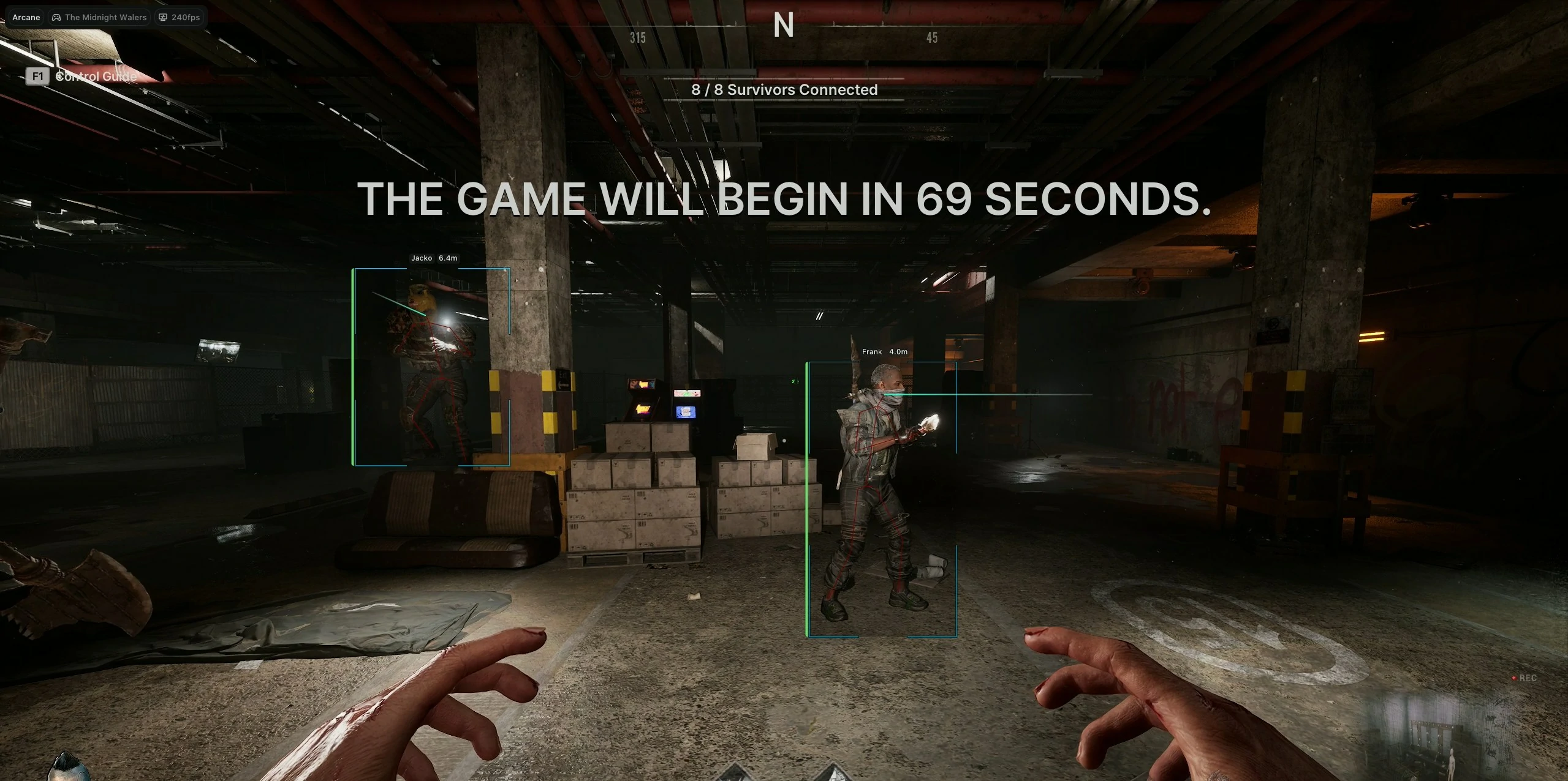 The Midnight Walkers aimbot targeting enemy in Liberty Grand Center